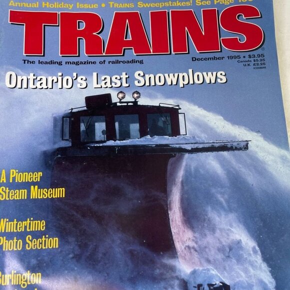 Trains Magazine Railroading Enthusiast December 1995 Vol 55 No 12 u Ontarios L - Picture 2 of 10